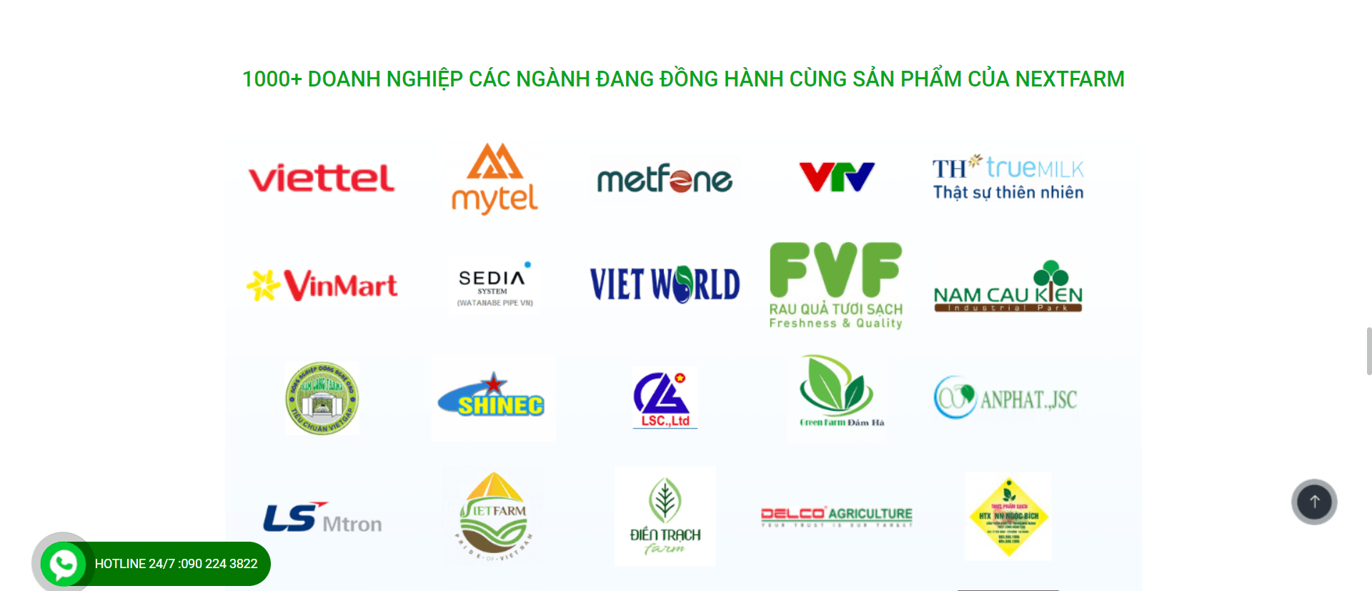 Khách hàng tiêu biểu của Next Farm