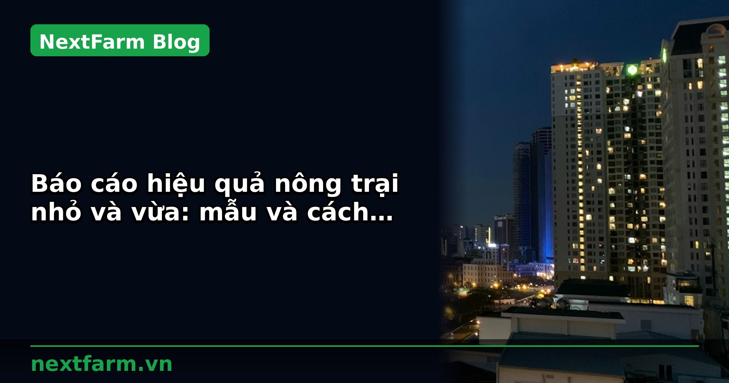 Báo cáo hiệu quả nông trại nhỏ và vừa: mẫu và cách phân tích | NextFarm