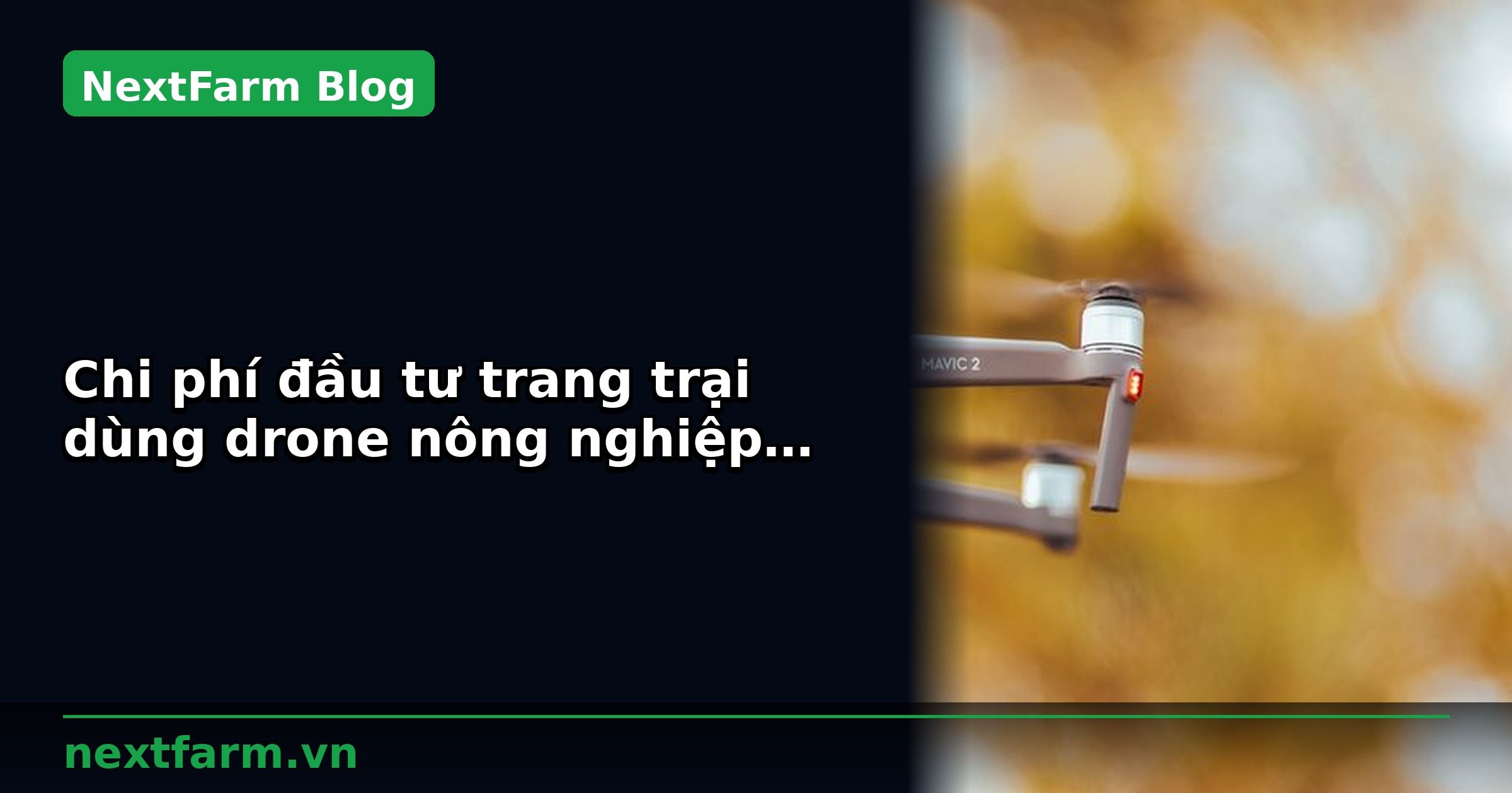 Chi phí đầu tư trang trại dùng drone nông nghiệp: dự toán chi tiết | NextFarm