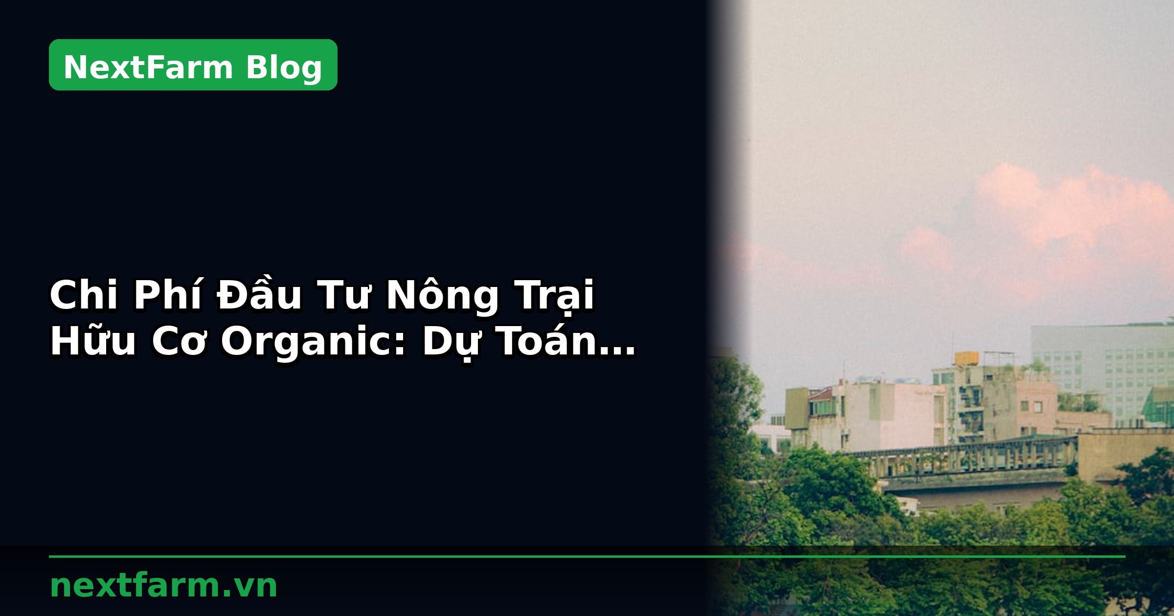 Chi Phí Đầu Tư Nông Trại Hữu Cơ Organic: Dự Toán Chi Tiết | NextFarm