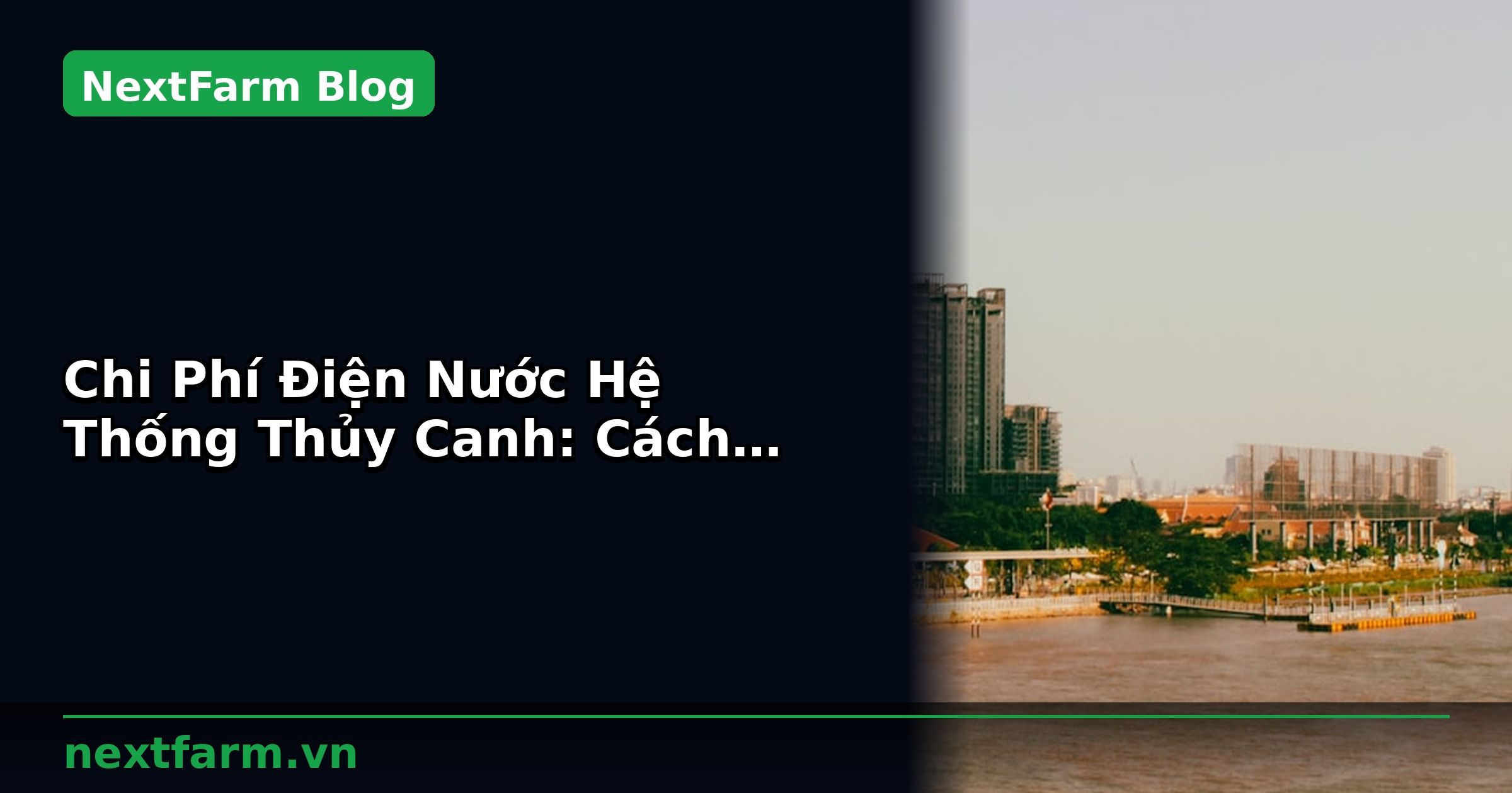 Chi Phí Điện Nước Hệ Thống Thủy Canh: Cách Giảm 30% | NextFarm