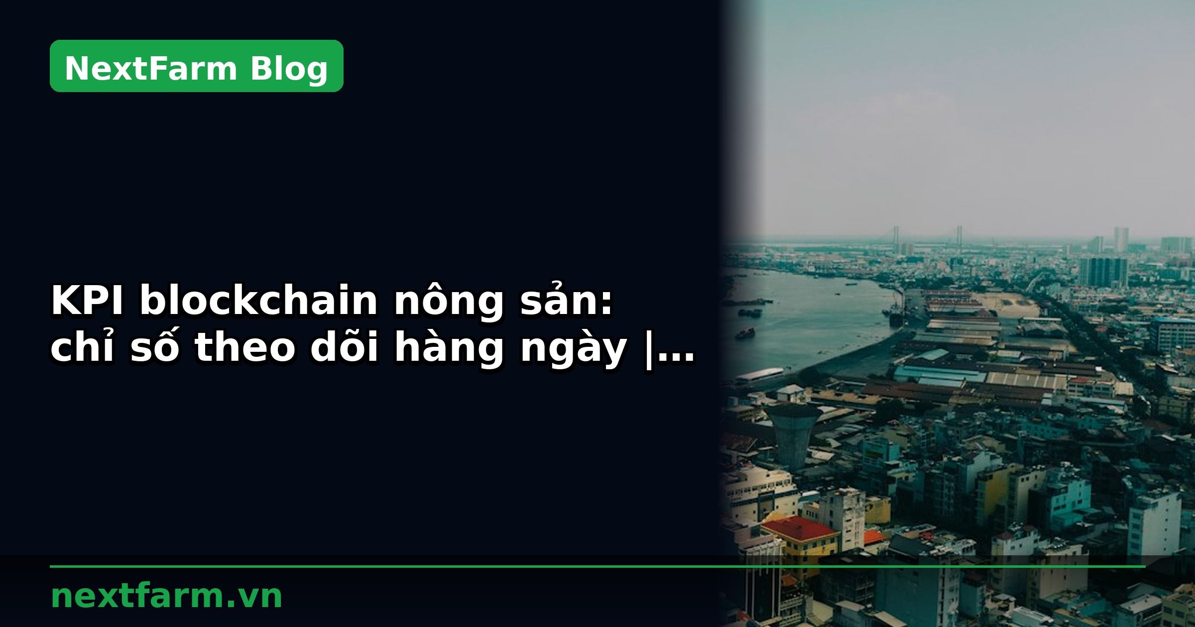KPI blockchain nông sản: chỉ số theo dõi hàng ngày | NextFarm