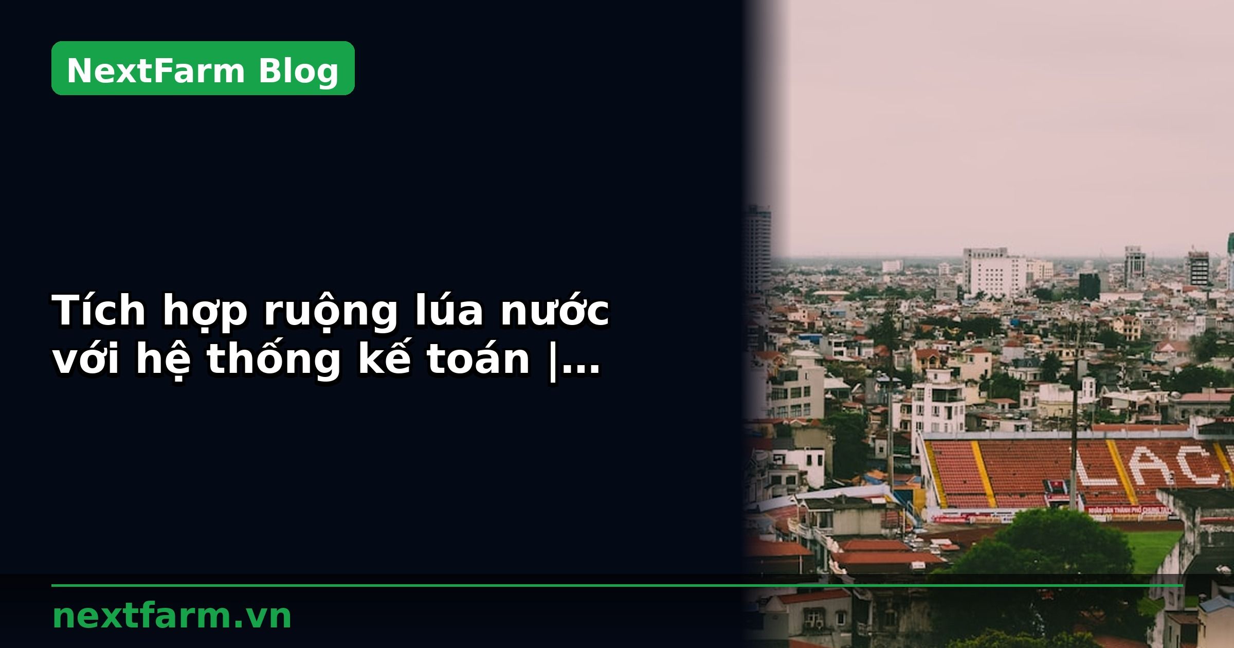 Tích hợp ruộng lúa nước với hệ thống kế toán | NextFarm