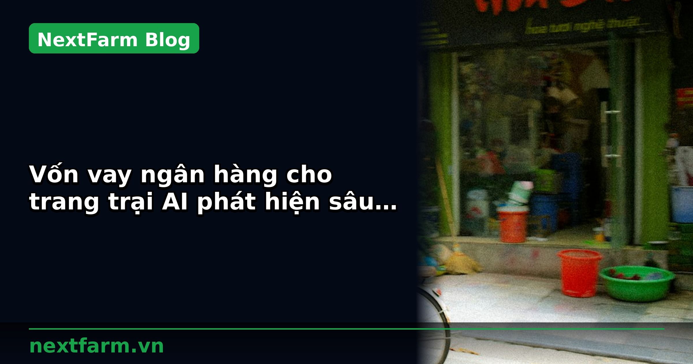 Vốn vay ngân hàng cho trang trại AI phát hiện sâu bệnh: chuẩn bị hồ sơ | NextFarm