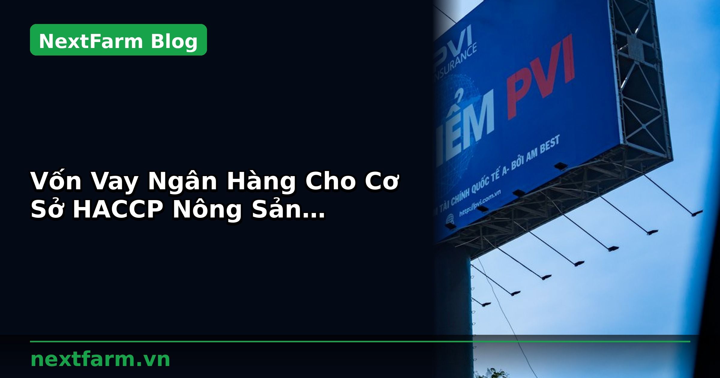 Vốn Vay Ngân Hàng Cho Cơ Sở HACCP Nông Sản: Chuẩn Bị Hồ Sơ | NextFarm