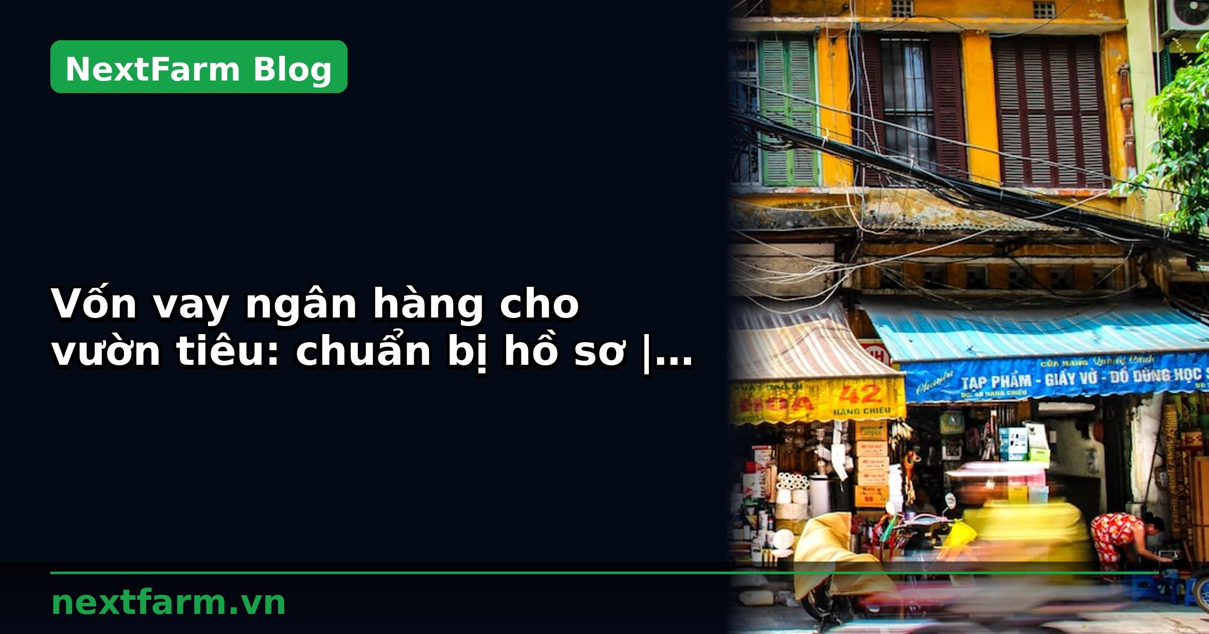 Vốn vay ngân hàng cho vườn tiêu: chuẩn bị hồ sơ | NextFarm