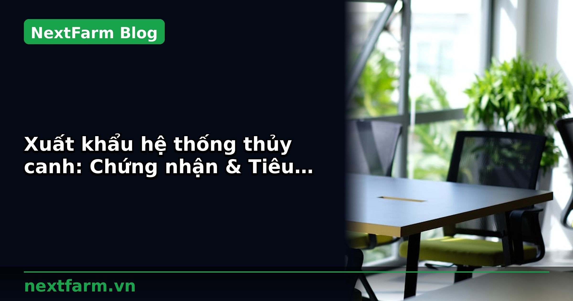 Xuất khẩu hệ thống thủy canh: Chứng nhận & Tiêu chuẩn | NextFarm